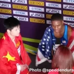 2018 Birmingham World Indoor Championships: Post race Interview with Christian Coleman and Bingtian Su at the Mixed Zone